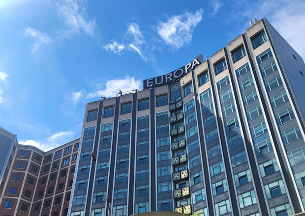 PCU Staff and Members Abseil down The Europa